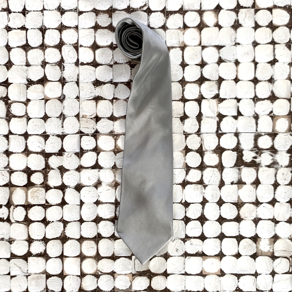 Silver Barroni Le Collezioni Silk Tie